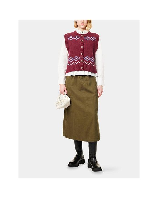 Damson Madder Red Sofie Wool Knit Vest