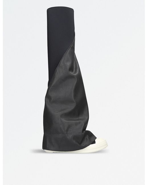 DRKSHDW by Rick Owens Black Fetish Flare Over-the-knee Boots