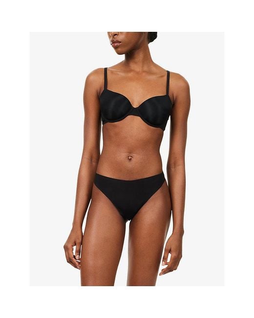 Calvin Klein Black Perfectly Fit Ultralight Demi Stretch-Woven T-Shirt Bra