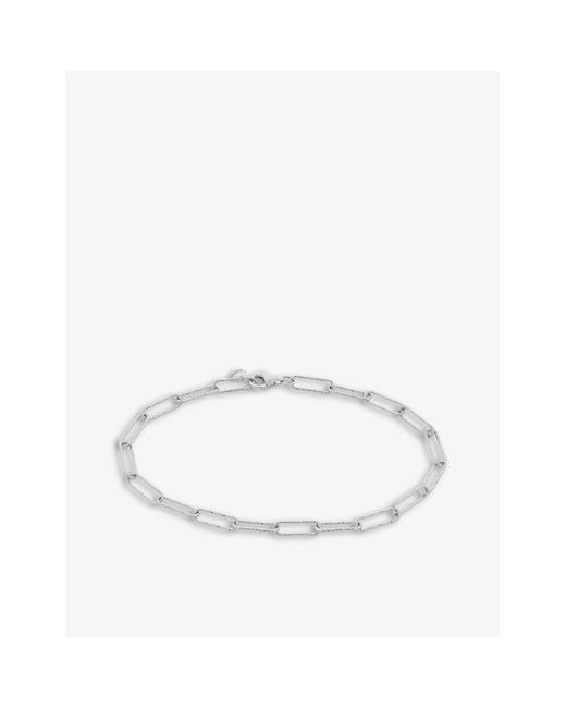 Monica Vinader Metallic Alta Textured Sterling Bracelet