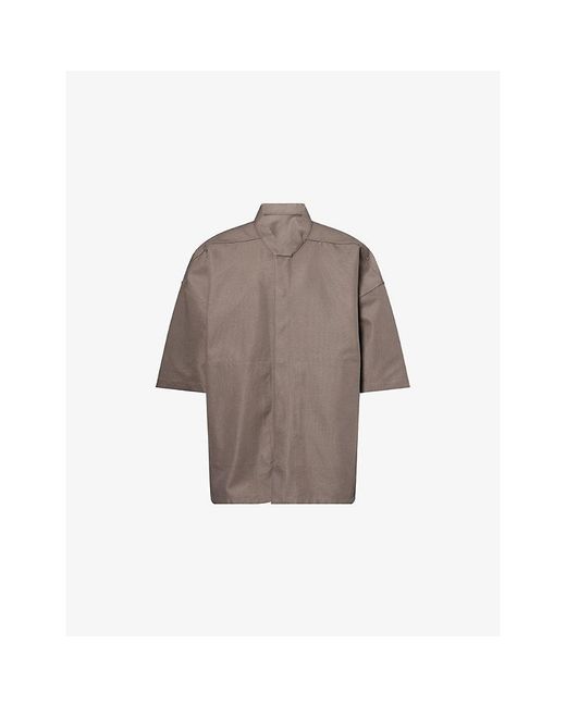 Rick Owens Brown Jumbo Faun Cotton-Blend Shirt for men