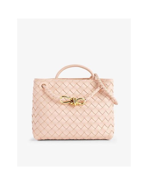 Bottega Veneta Pink Andiamo Small Leather Top-handle Bag