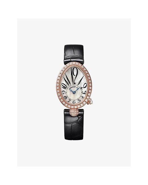 Breguet White Reine De Naples 8928 18Ct Rose- And 1.474Ct Brilliant-Cut Diamond Automatic Watch 25Mm