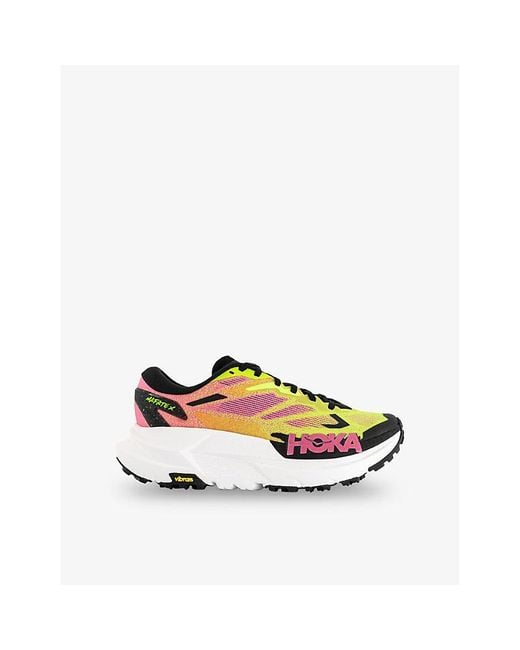 Hoka One One White Neon Citrus Neo Mafate X Mesh Trainers