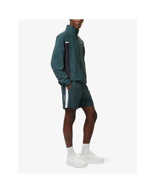 vuori Gray Crosscourt Pro Logo-Print Woven Shorts for men