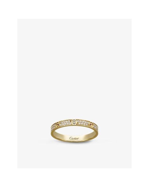 Cartier Metallic Love 18Ct- And 0.19Ct Brilliant-Cut Diamond Ring