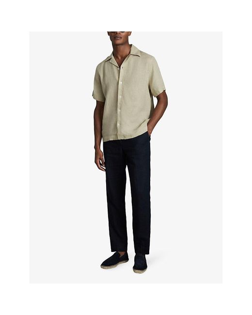 Reiss Multicolor Beldi Cuban-collar Relaxed-fit Linen Shirt X for men