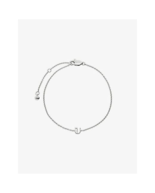 Monica Vinader Metallic Initial U Sterling- Bracelet