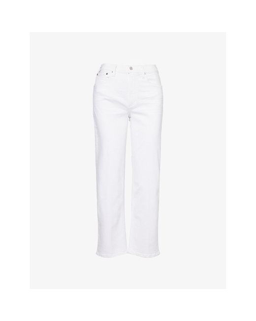 Citizens of Humanity White Palma Straight-Leg Denim Jeans