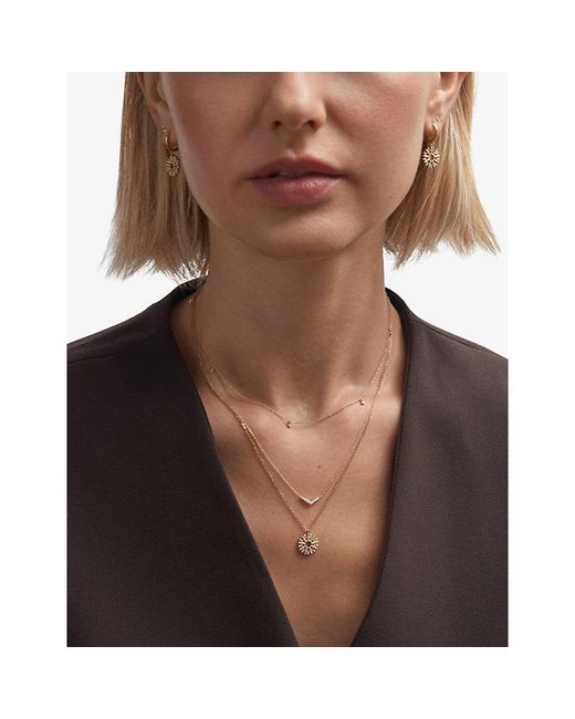 Astley Clarke Metallic Lab Grown 14Ct- And 0.17Ct Lab-Grown Diamond Station Necklace
