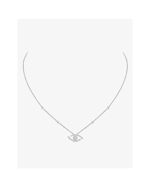 Messika Metallic Lucky Eye Diamond Pavé Pendant Necklace