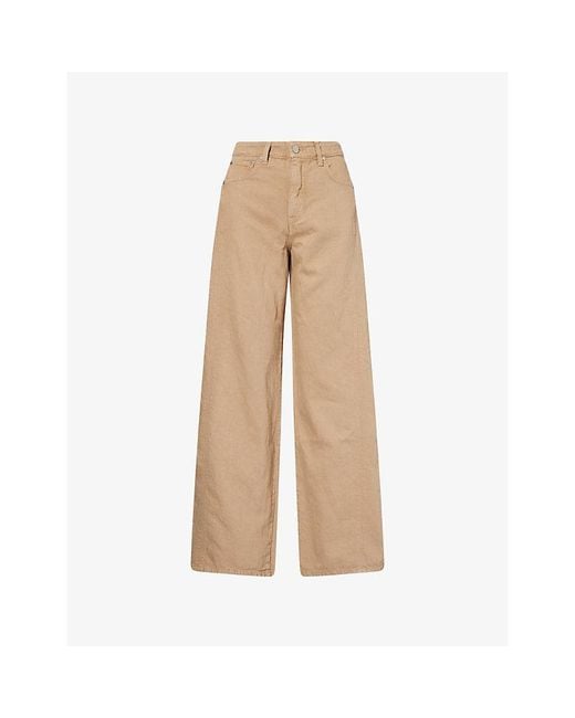 Twp Natural West 11Th St Wide-Leg Cotton And Linen-Blend Denim Jeans