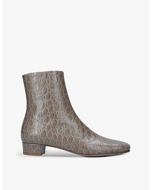 marcella flex snake embossed leather ankle boot