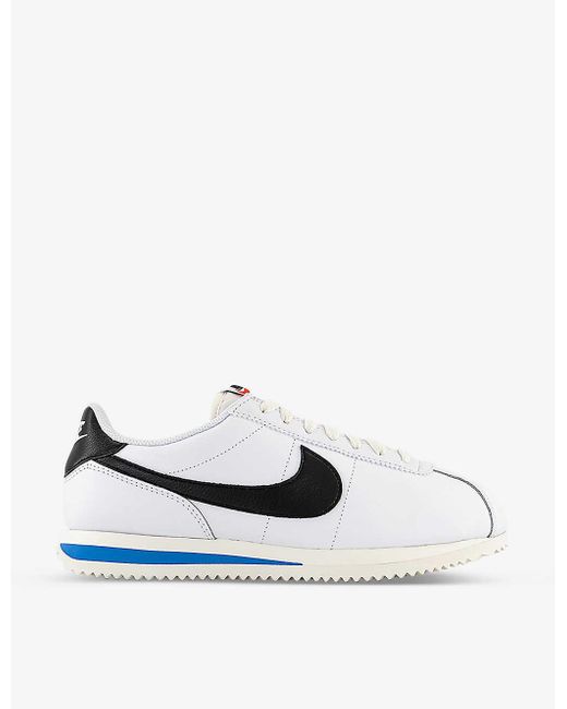 Nike Cortez Leather Low-top Trainers in White | Lyst