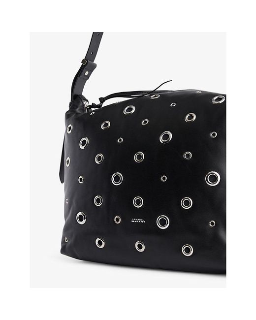 Isabel Marant Black Leyden Rivet-embellished Leather Bag
