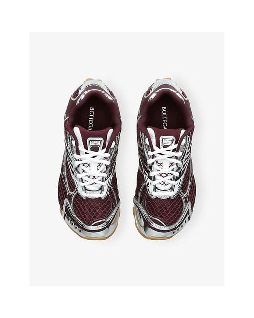 Bottega Veneta White Orbit Metallic Woven Low-Top Trainers