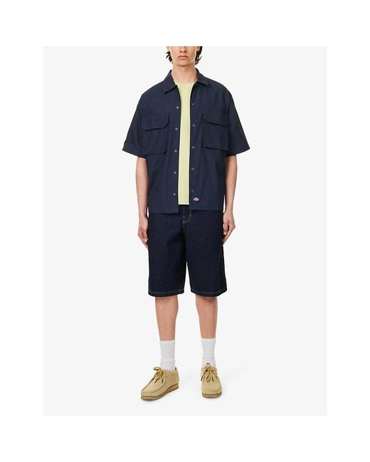 Dickies Blue Fishersville Short-sleeved Cotton Shirt Xx for men