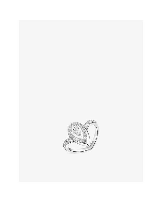 Messika White Fiery 0.30Ct 18Ct And 0.63Ct Diamond Ring