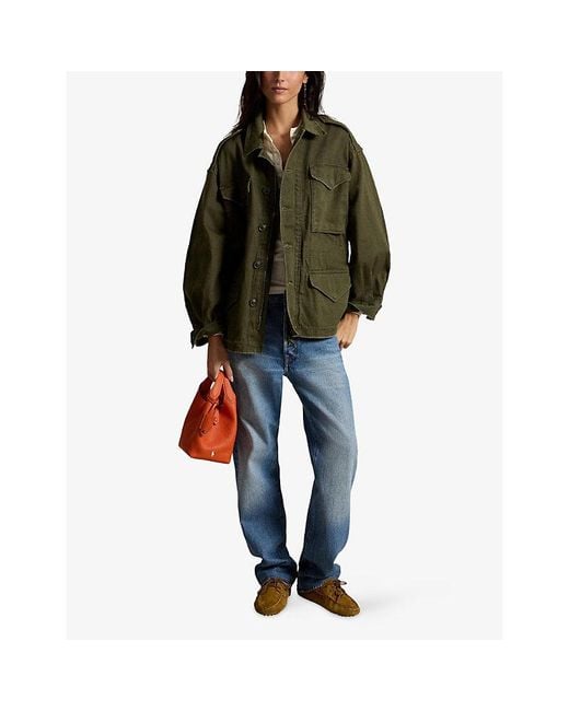 Polo Ralph Lauren Green Four-Pocket Cotton-Twill Jacket