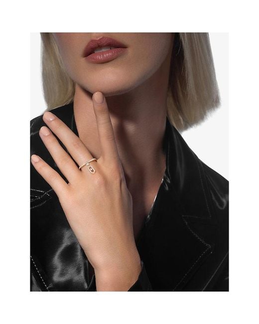 Messika Metallic Move Uno Pavé 18Ct And 0.29Ct Brilliant-Cut Diamond Ring