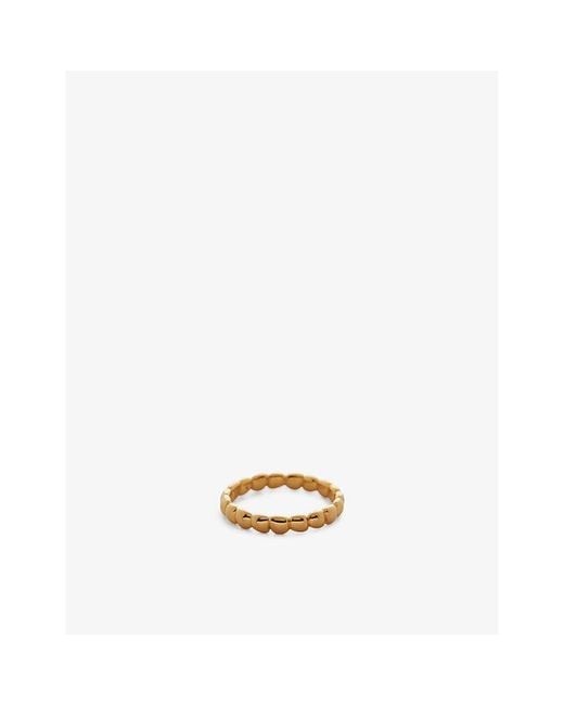 Monica Vinader White Nura Teardrop 18Ct-Plated Vermeil Sterling- Eternity Ring