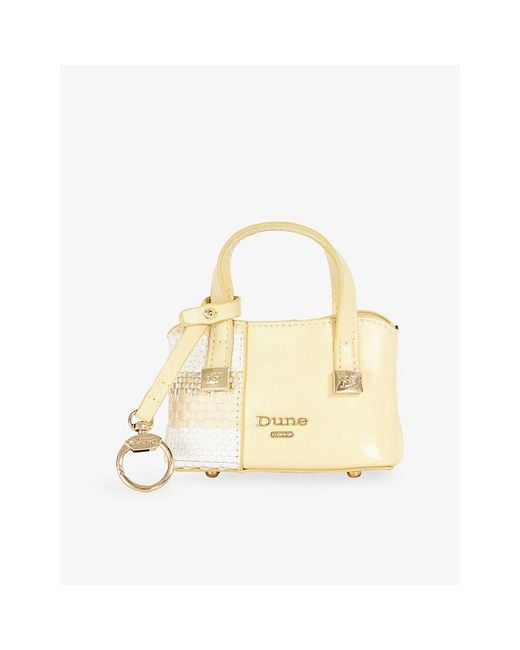 Dune Metallic Small Dorry Faux-Leather Bag Charm
