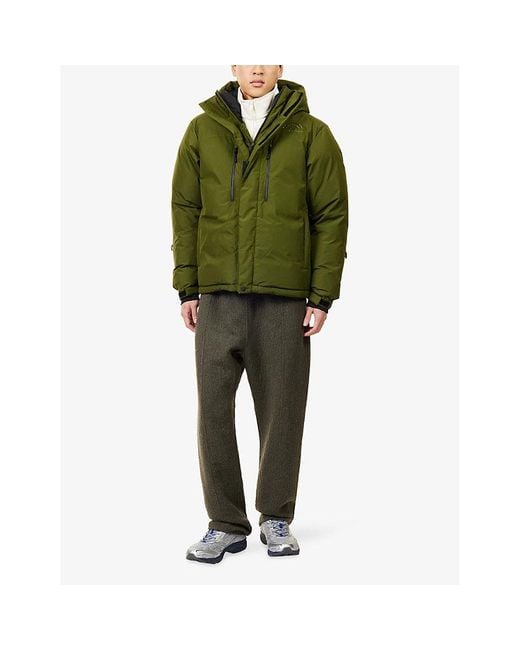 The North Face Green Rmst Himalayan Tek Hooded Shell-Down Jacket for men