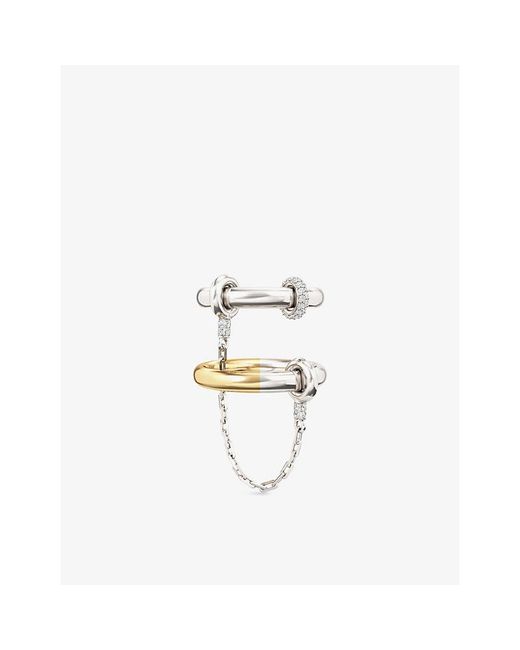 Iphoria Metallic Hookup 18Ct Vermeil And 0.56Ct Topaz Chain Ring