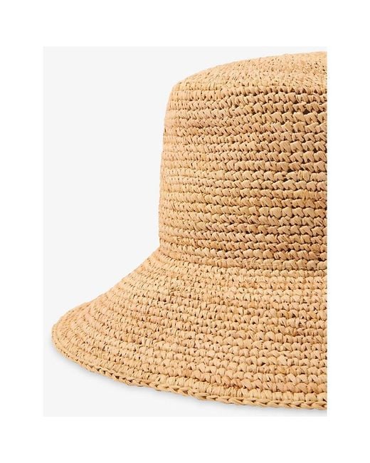 Whistles Natural Structured Straw Bucket Hat