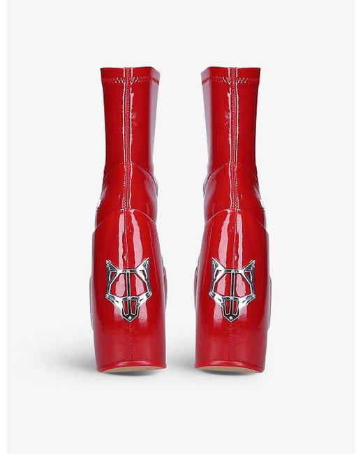 NAKEDWOLFE MAYHEM プラットフォームブーツ The MAYHEM Boot /// Red, Yellow and White // Just Dropped