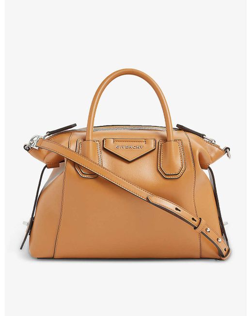 Givenchy Ladies Tan Brown Leather Antigona Soft Small Tote Bag