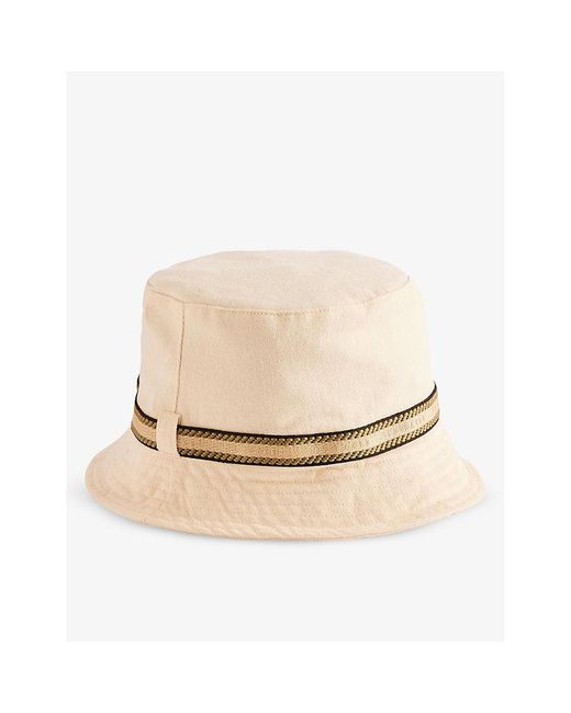 Ted Baker Natural Alfredo Brand-embroidered Cotton Bucket Hat for men