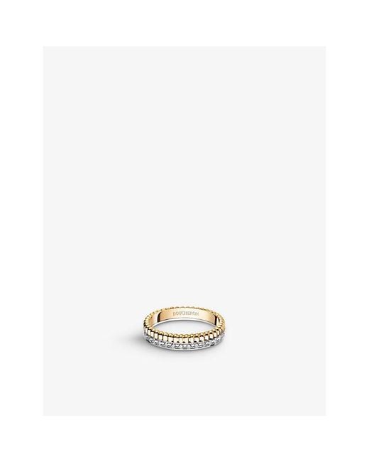 Boucheron Quatre Radiant Edition 18ct Yellow-gold, White-gold And 0.24ct Diamond Wedding Band for men