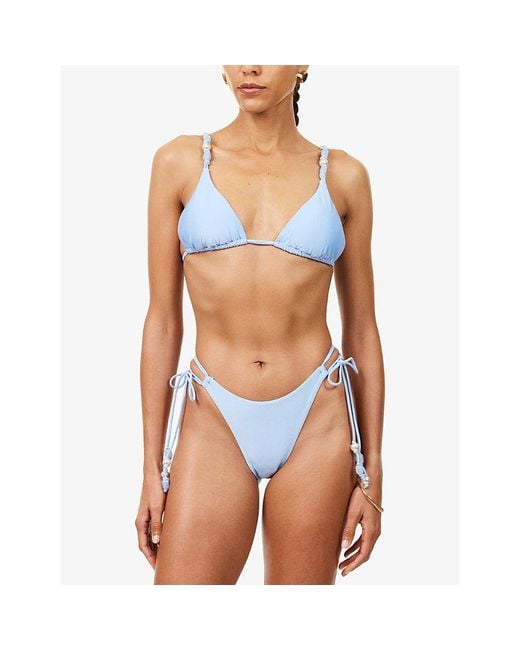 Seafolly Blue Palermo Triangle Bikini Top