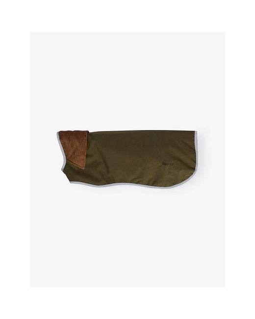 Barbour Green Monmouth Corduroy-Collar Sleeveless Shell Dog Coat