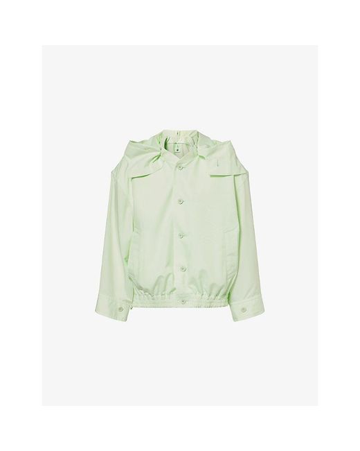 Homme Plissé Issey Miyake Green Carrier Carried Woven Jacket for men