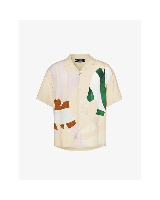 Jacquemus Metallic La Chemise Jean Abstract-print Woven Shirt for men