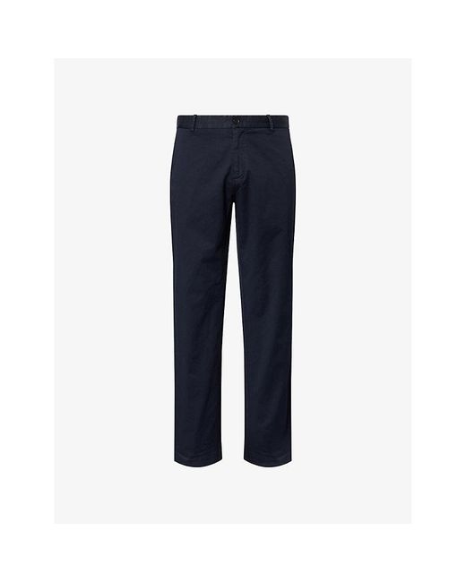 Sunspel Blue Straight-Leg Regular-Fit Cotton Chinos for men
