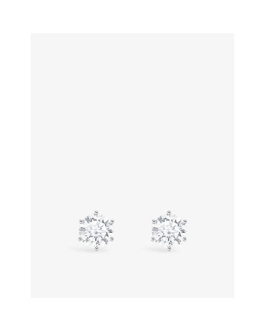 Thomas Sabo White Medium-Sized 925 Sterling And Brilliant-Cut Cubic Zirconia Stud Earrings