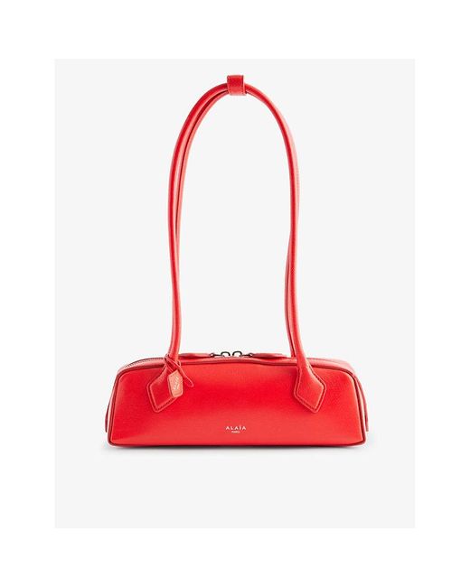 Alaïa Red Le Teckel Small Leather Top-handle Bag