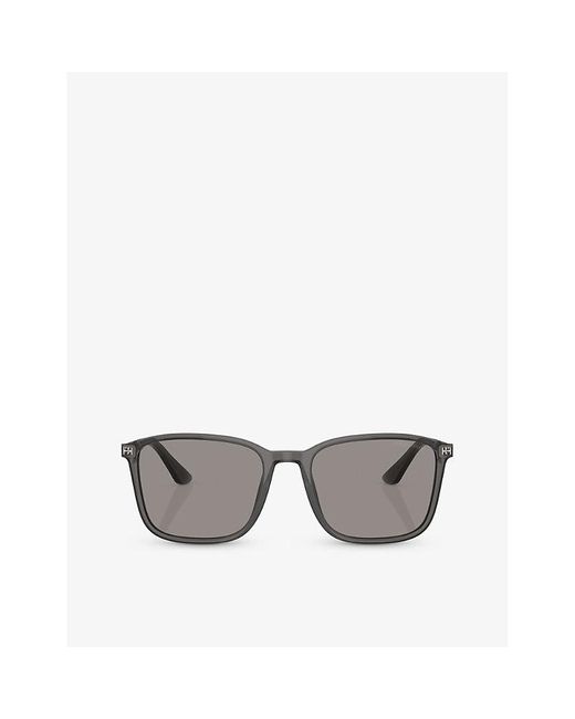 Giorgio Armani Gray Ar8197 Square-frame Acetate Sunglasses