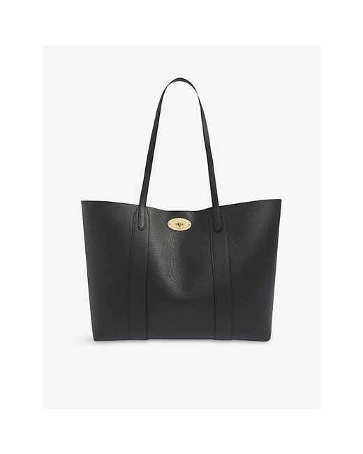 Mulberry Black Bayswater Small Grained-Leather Tote Bag