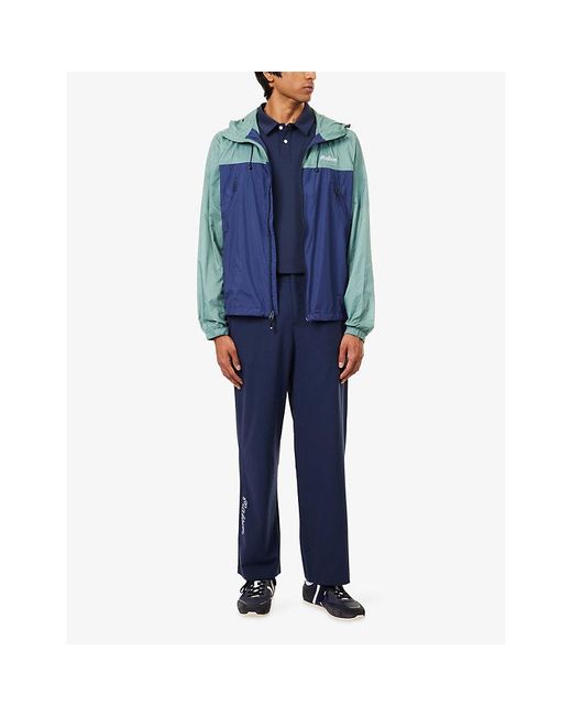 Malbon Blue Caribe Hood Woven Jacket for men