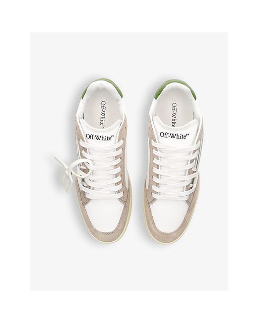 Off-White c/o Virgil Abloh White 5.0 Panelled Leather And Woven Low-top Low-top Trainers for men