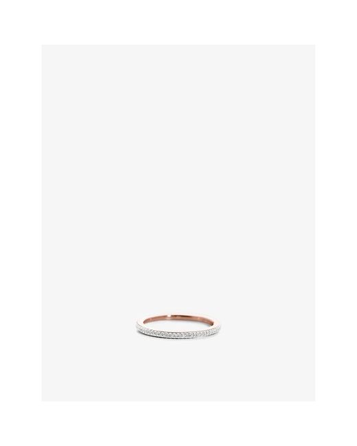 Monica Vinader White Skinny 18Ct-Plated Vermeil Sterling And 0.12 Diamond Eternity Ring