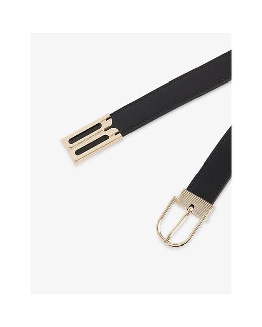 Victoria Beckham Black Dorian B Finite Leather Belt
