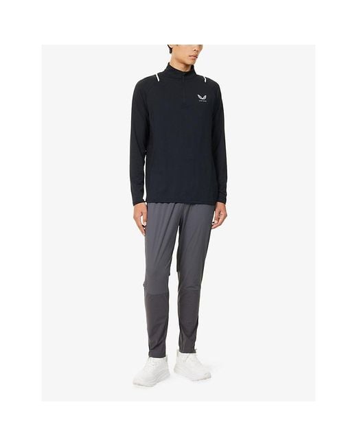 Castore Blue Apex Training Quarter-Zip Stretch-Jersey Top for men