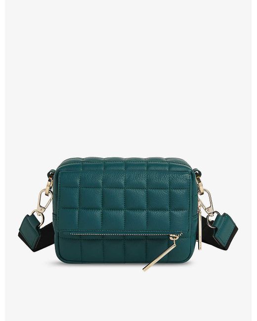 Whistles Bibi Quiltedleather Crossbody Bag in Green Lyst