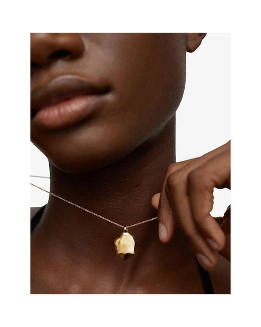 Monica Vinader Metallic Odyssey Locket 18Ct Vermeil Necklace