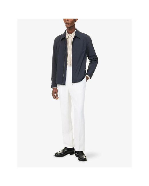 Dunhill Blue Collared Lightweight Shell Jacket for men